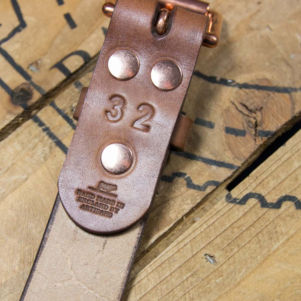 Barnes And Moore Leatherworks Roller レザーベルト カッパーバックル付