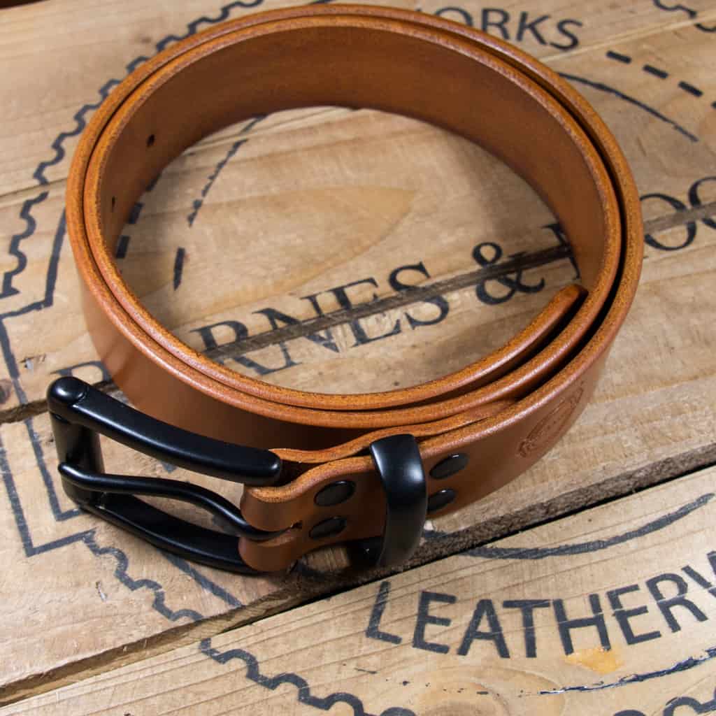Garrison Leather Belt in Harness Tan by Barnes and Moore