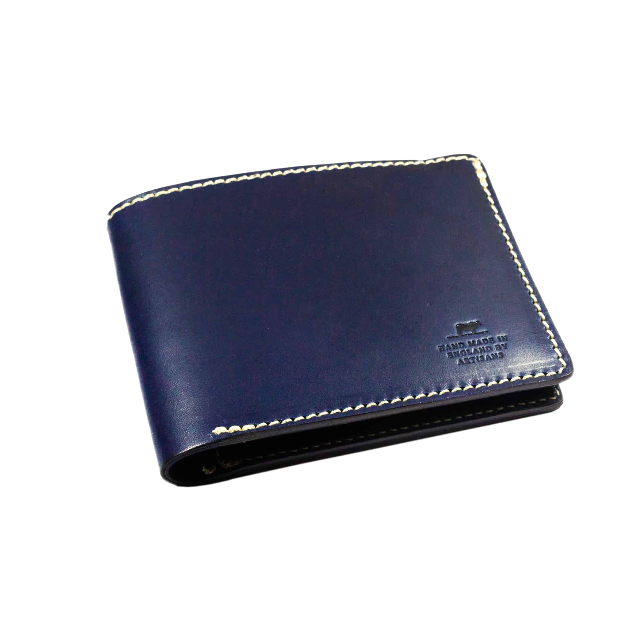 Leather longshore wallet in indigo lo stivale Leather