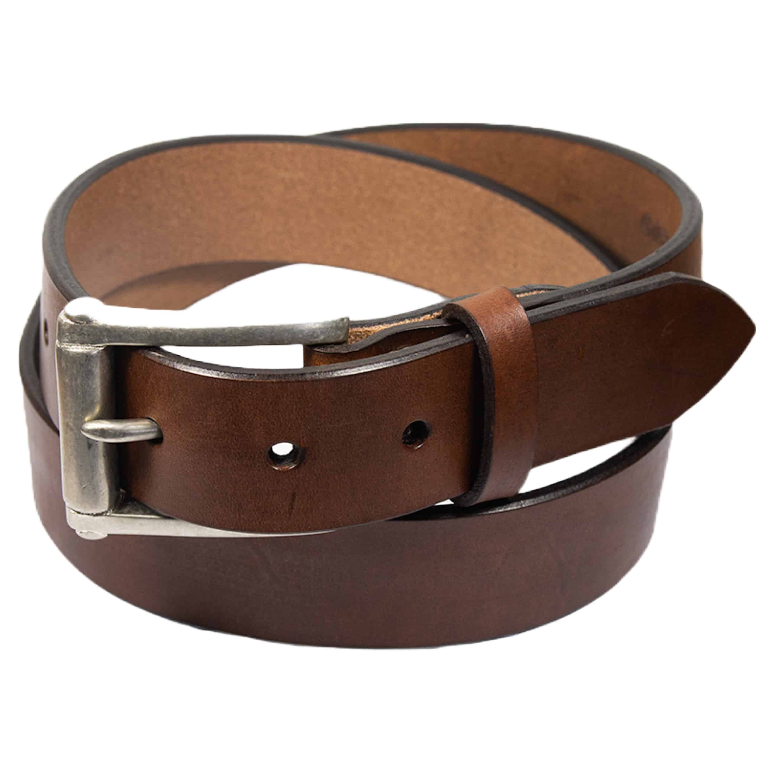 Garrison Leather Belt in Oak Bark leather by Barnes and Moore