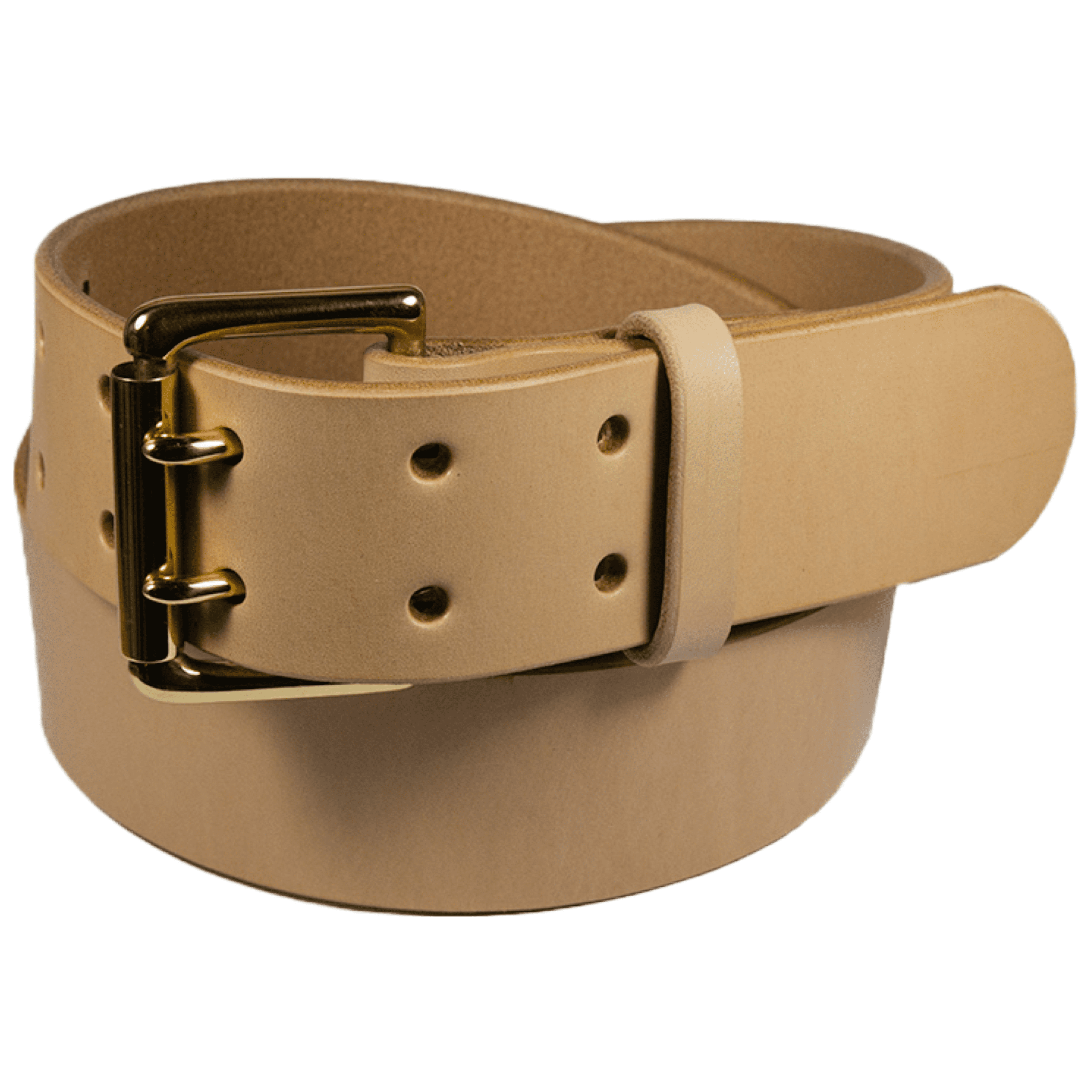 Heavyweight Leather Belt in natural leather by Barnes and Moore