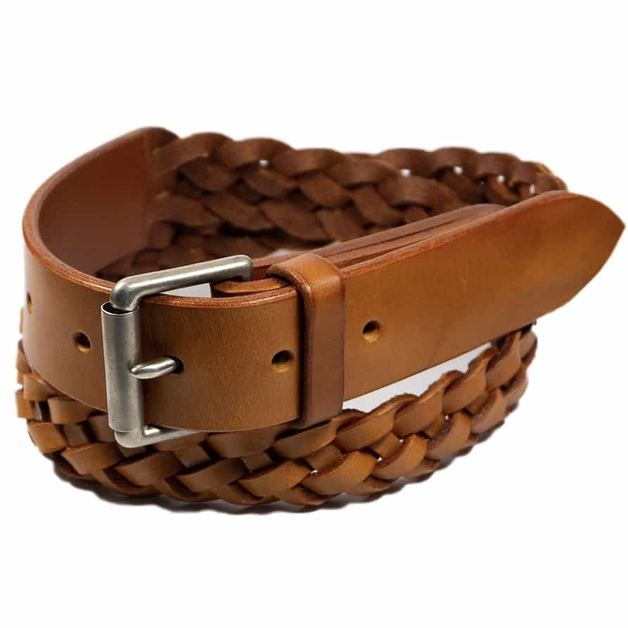 Hand braided Leather harness tan by Barnes and Moore