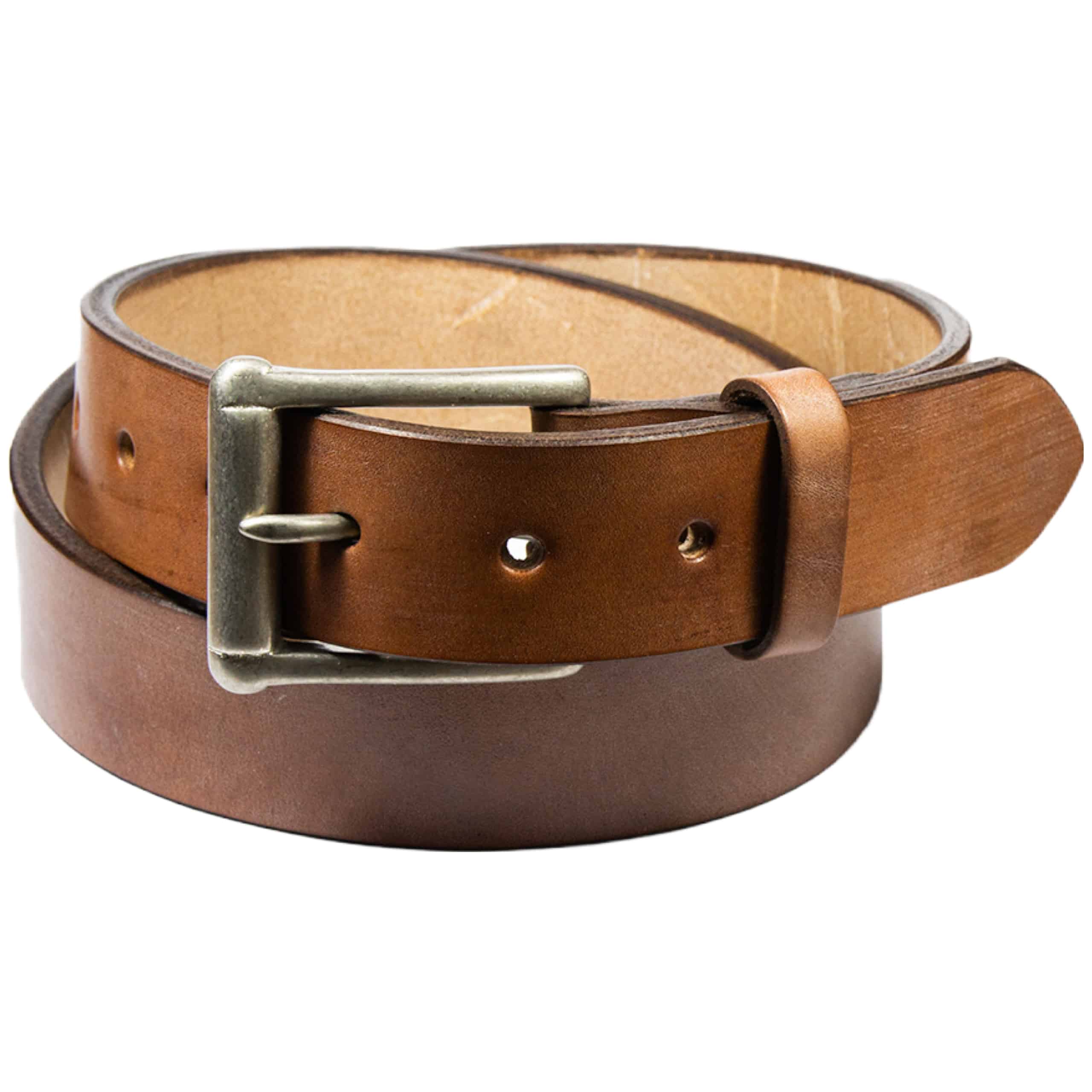 Garrison Leather Belt in Oak Bark leather by Barnes and Moore