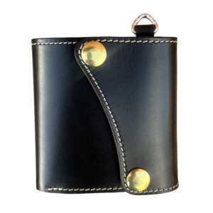 Sportsman Mid Wallet: Silver Series - Tochigi Japanese leather - Black