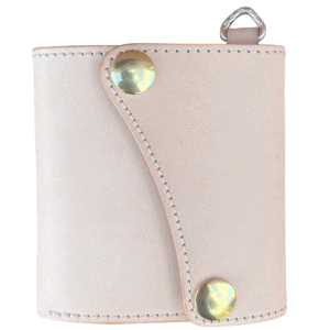 Sportsman Mid Wallet: Silver Series - Natural Buttero - Brass