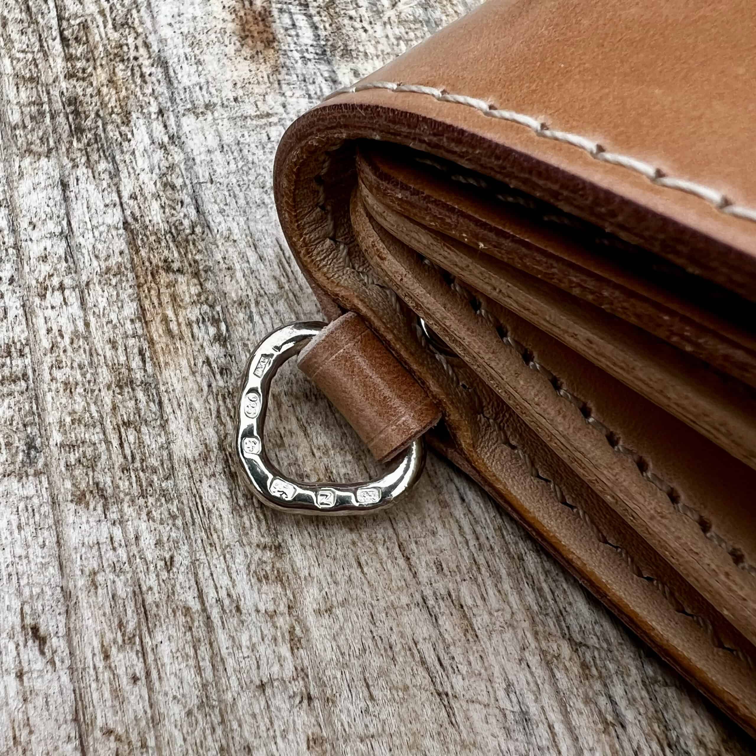 Sportsman Mid Wallet: Silver Series - Natural Shell Cordovan