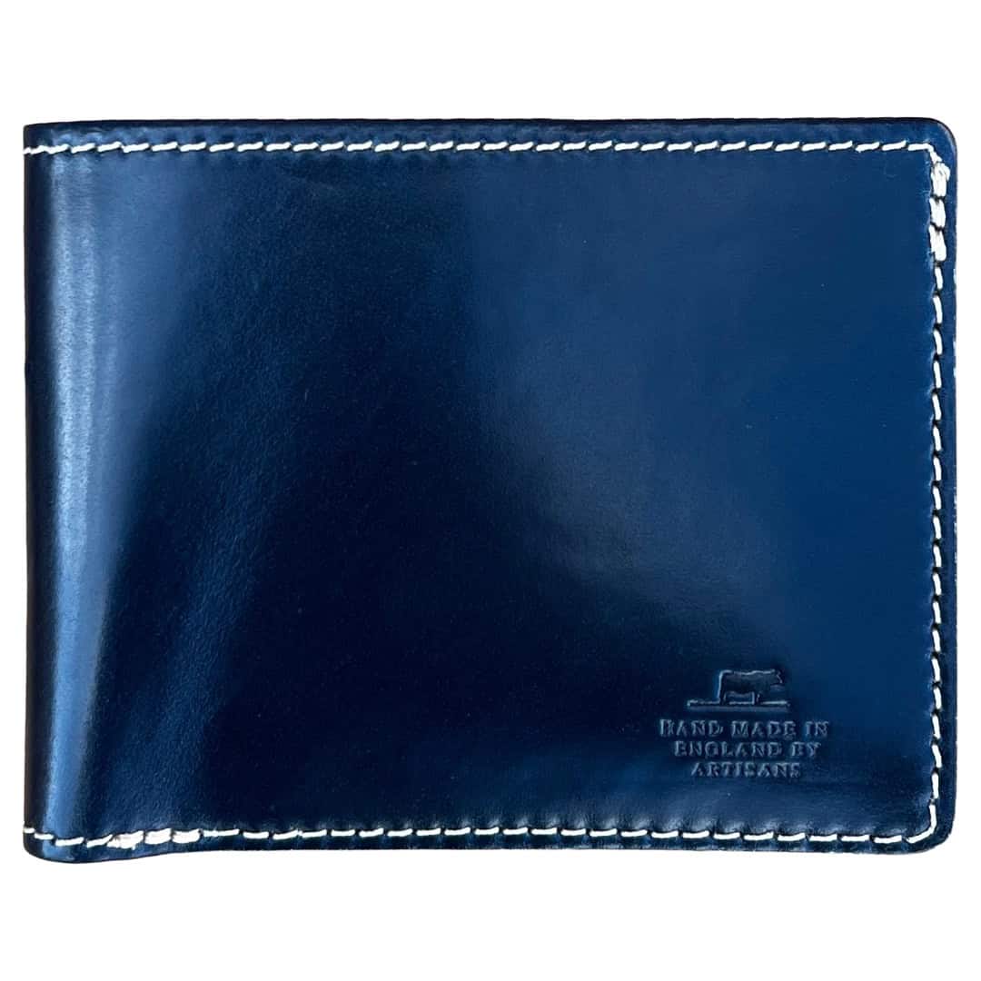 Longshore Folding Wallet: Shinki Hikaku Navy Shell Cordovan