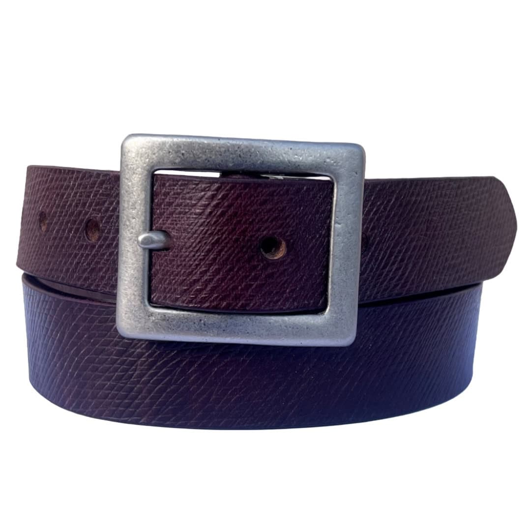 Rigger Belt Oak Bark Russian Cross Hatch - Oxblood