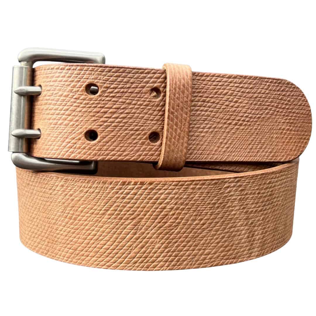 Heavyweight Belt Oak Bark Russian Hatch Natural
